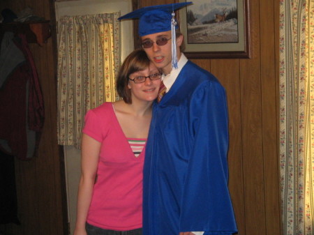 My son and girlfriend at graduation