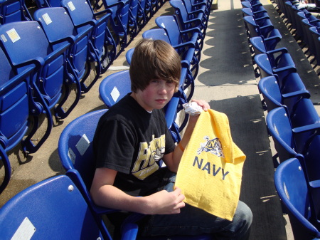 Jacob at the Navy/Airforce Game