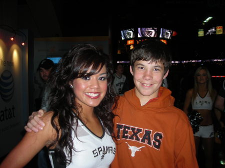Ricky and his date at the Spurs game