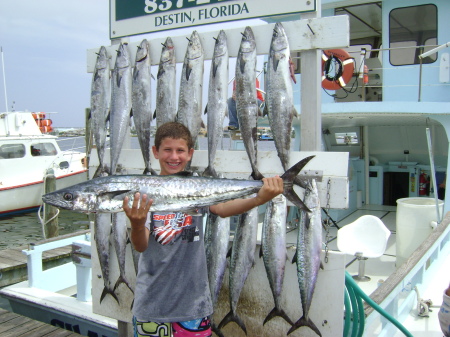 Ryan with one of the 18 Kingfish