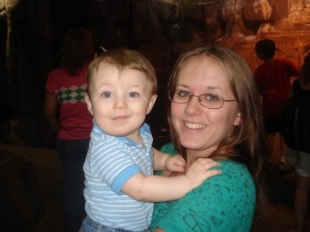 Jenna with her friend's little boy