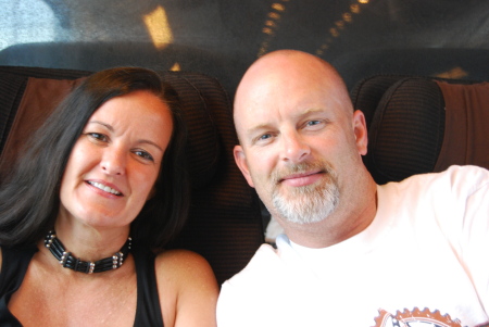 Me and my husband on way to Florence Italy