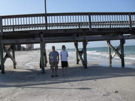 By the pier at the beach