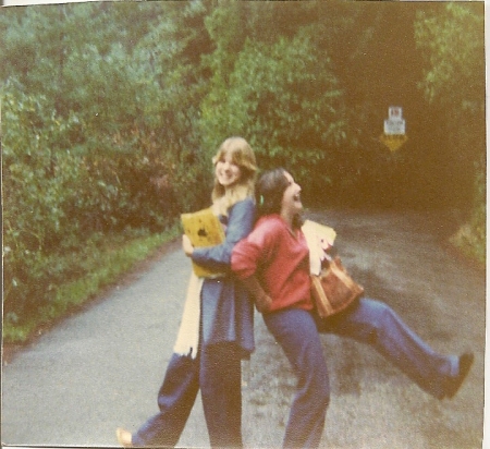 Tami & Me walking home from school (1981?)