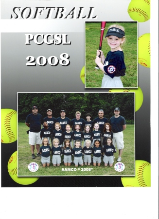 Haley's Softball team 2008