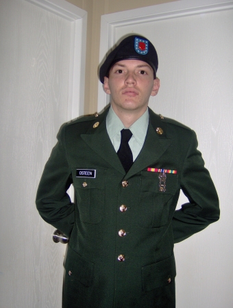 Arron in uniform