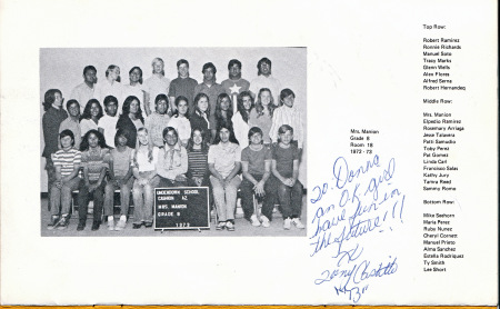 Mrs. Manion's Class 1973