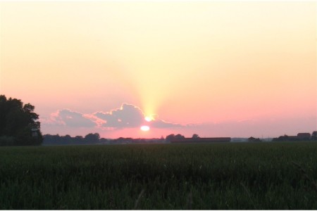 A beautiful sunset in Slovenjia