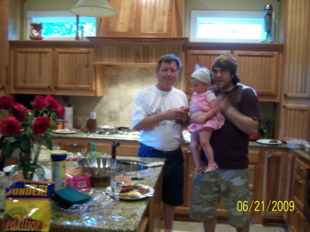 Jim, Maci and Clayton in my kitchen
