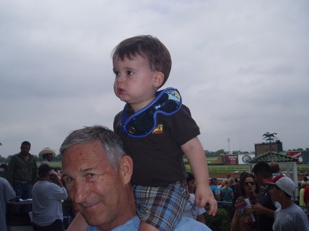 Granpa & Ethan at the Races