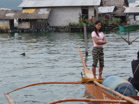 Our guide Lizel on an island hopping trip.