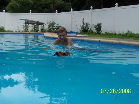 Miss Emily swimming