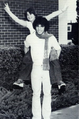 Dad in high school with fro