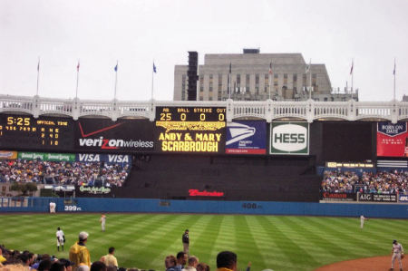 Yankee Stadium scoreboard