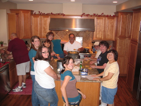 Showing friends how to make Tamales !!!!!