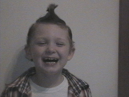 MY GRANDSON WITH A FOHAWK