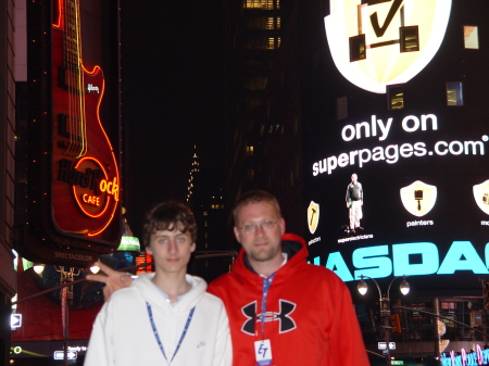 Me and Chris at Time Square, New York City