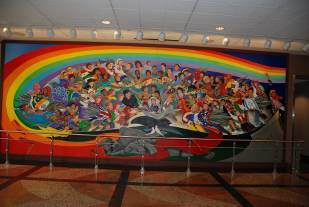 Mural in Denver International Airport