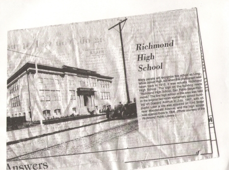 Richmond High/Longfellow Jr. High 1912