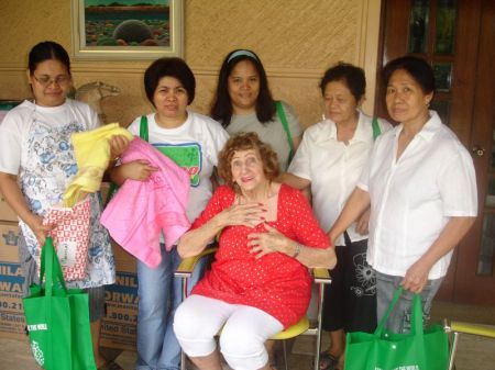 my mom with some of my household staff