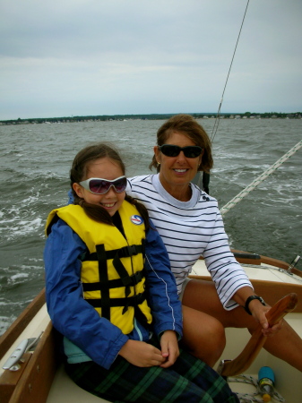 Maisy & Kathy sailing on Narraganset Bay