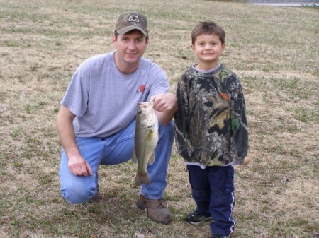 Dad (Bob) and Jack's 1st Fish