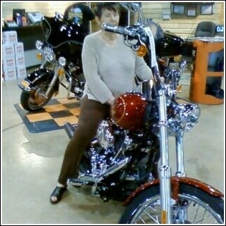 My new harley that Ann, my wife is trying out