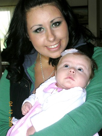 My daughter Amands with her niece madelyn