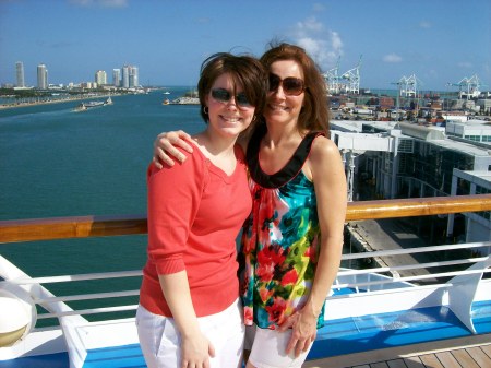 Mom and Daughter Anne on a cruise 2009