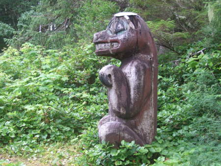 Bear burial totem - significant village person