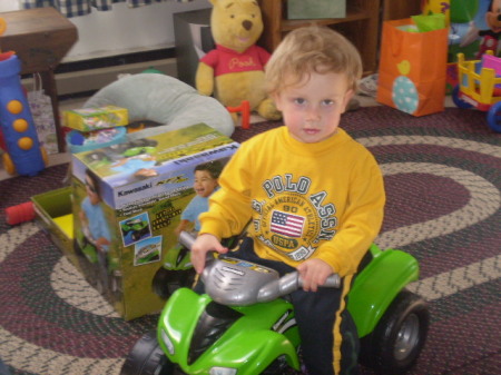 Riding the four wheeler