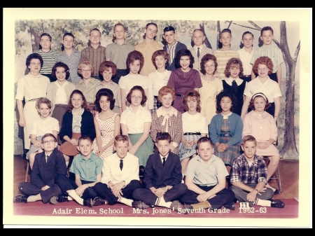 Mrs. Jones' 7th Grade Class , 1963