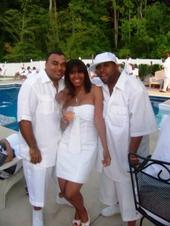 me orville and Yvette at her all white affair