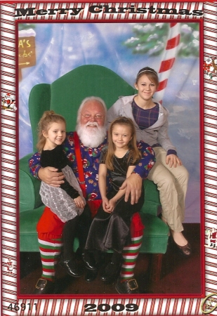 The girls with Santa, 2009