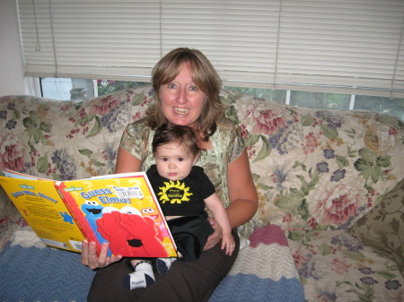 Grandma reading to Emma