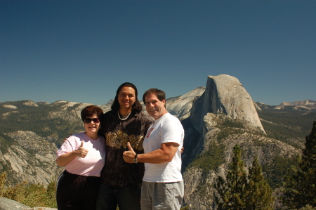 Sister, Son and I Preparing for Half Dome