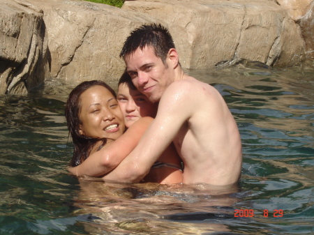 My kids enjoying our swimming pool!