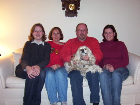 Rebecca, Chris, Me, Rachel and dog is Duffy