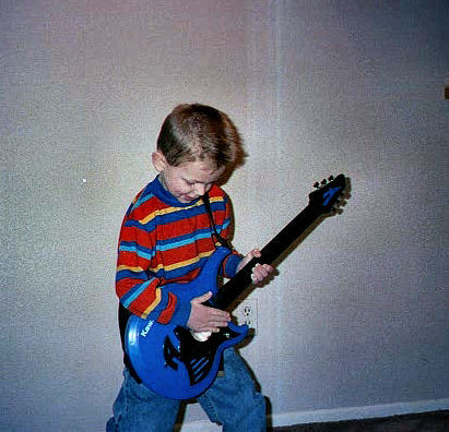 zack & his 1st guitar