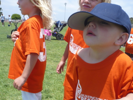 My Benny playing T-Ball