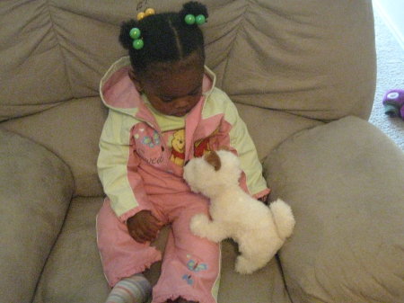 TRE'TRE AND HER PUPPY(MR. WIGGLES)