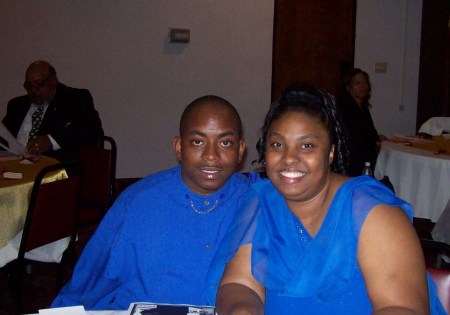 my husband and I at pastor anniversary 2008