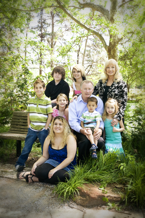 Gary and I and our grandkids May 2009