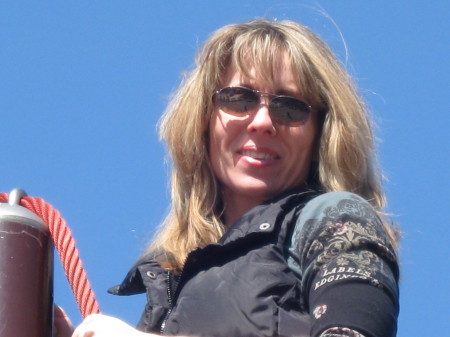 Mel on the rope tower at Clevenland Zoo