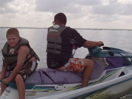 Grandson Ian and son Mike In the Gulf of Mex