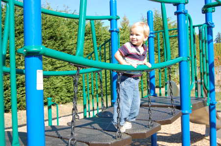 James at park. Age 2