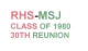 30th Class Reunion RHS class of 1980 reunion event on Jul 24, 2010 image