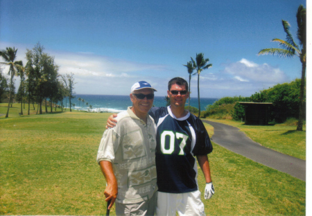me & my boy golfin' in Maui