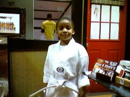 My Oldest son at tae Kwon Do Practice May2007