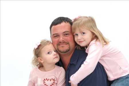 Jr and his two girls Becca and Shelby